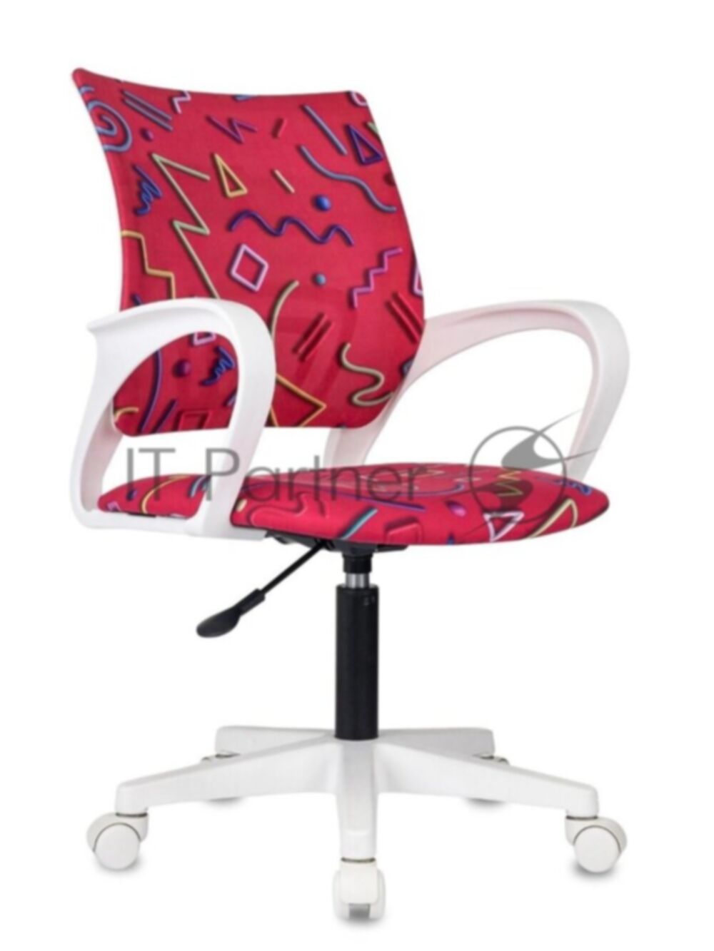 Кресло Domfy DK X-ROOM WH малиновый Sticks 05 крестов. пластик пластик белый