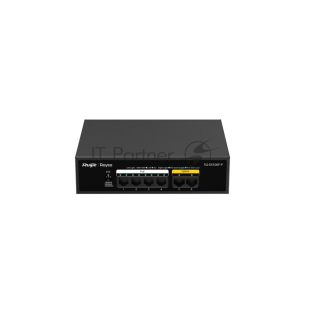 PoE Коммутатор Ruijie/ Reyee RG-ES106F-P