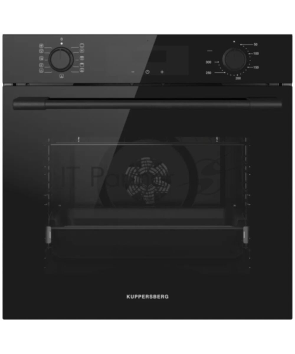 Духовой шкаф Kuppersberg HO 622 B, High-Tech, 78 л, комбинированное управление, дисплей, таймер, 11 режимов, макс. температура 300 градусов, гриль, телескопические направляющие (на 1 уровень), энергоэффективность А, цвет черный, цвет фурнитуры черный