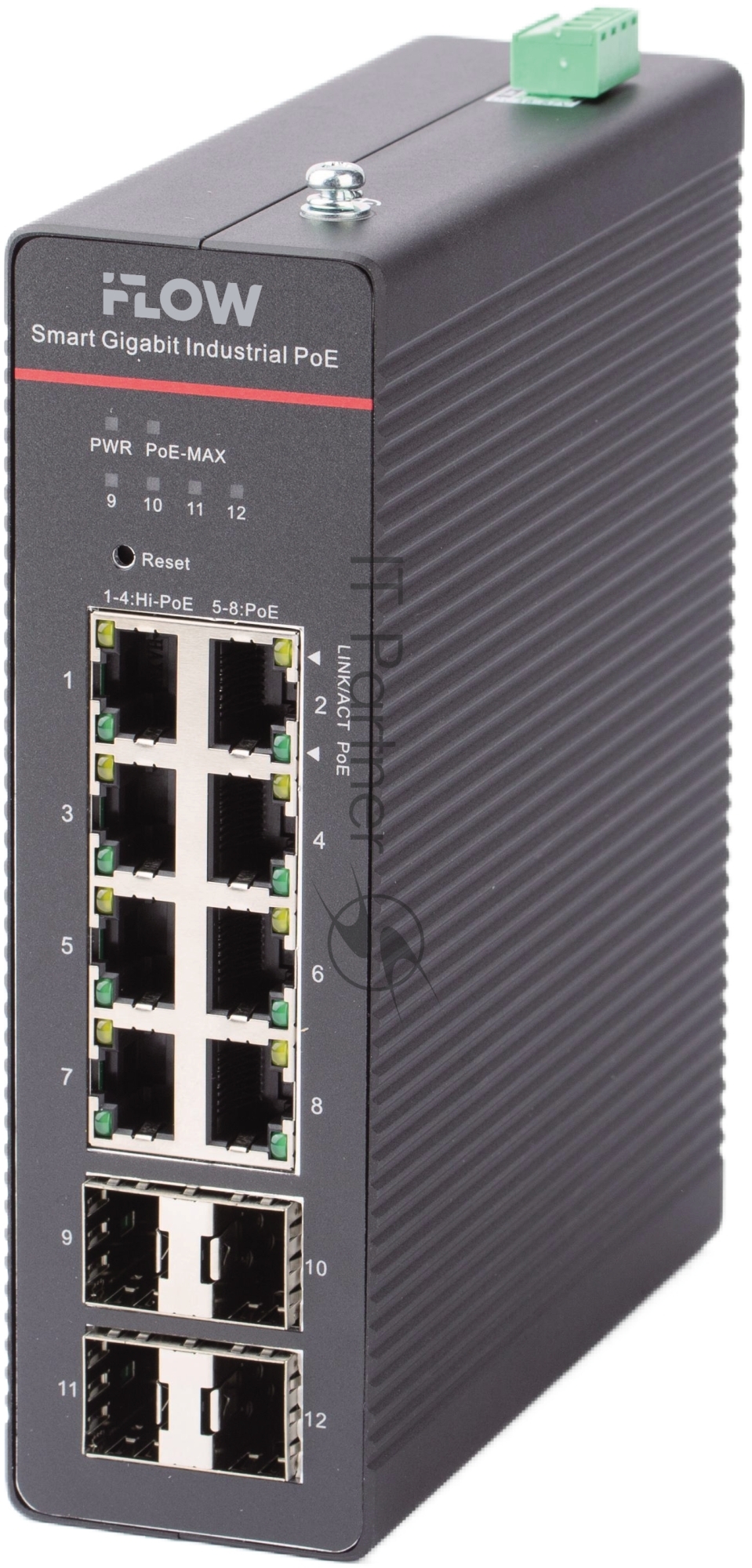 Коммутатор управляемый промышленный 8PORT 1000M POE F-SW-IM612HPOE-PM-8G4GO IFLOW