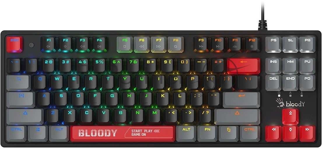 Клавиатура A4Tech S310N механическая черный/красный USB Multimedia for gamer LED кабель 1.8м