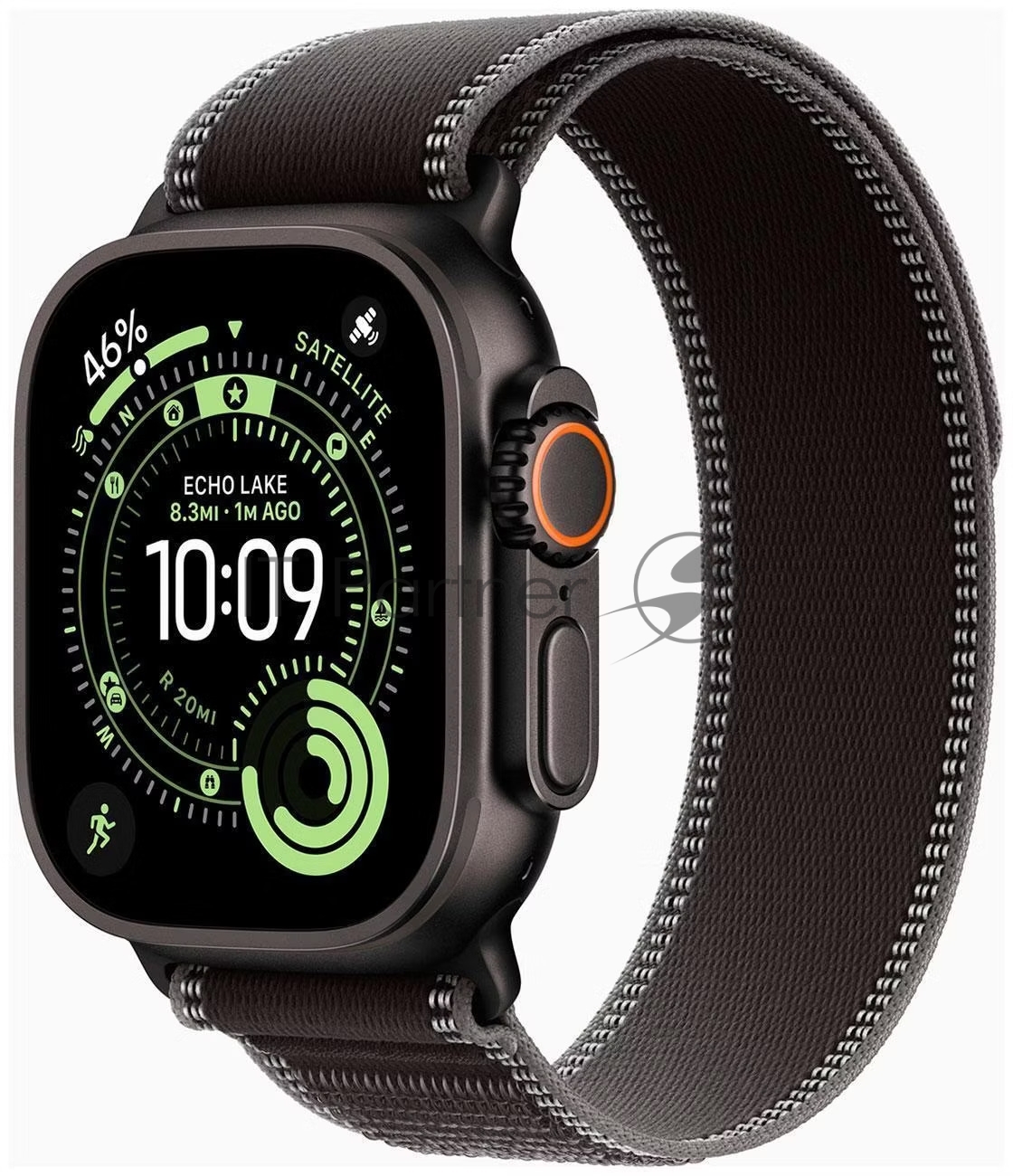 Смарт-часы Apple Watch Ultra 3 2025 GPS + Cellular 49mm Black Titanium  Case with Black/Charcoal Trail Loop M/L (MF1H4AF/A)