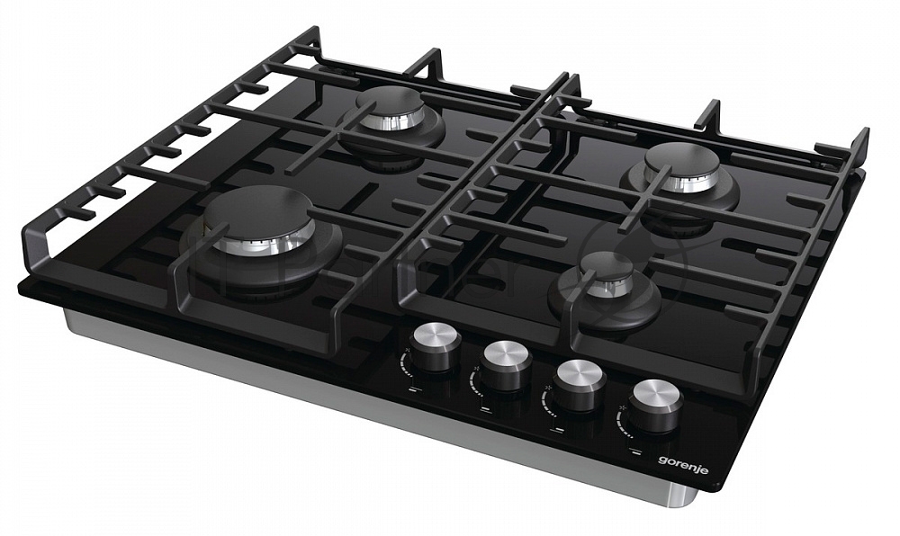 Газовая варочная поверхность Gorenje GT641AKB2, 4 конфорки, закаленное стекло, 7500 Вт