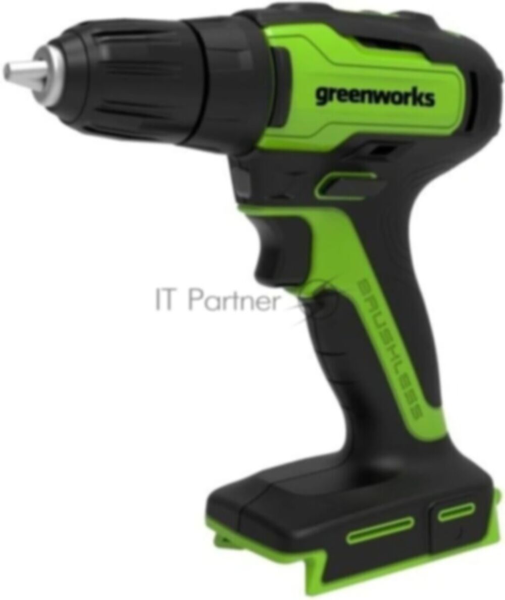 Дрель-шуруповерт Greenworks GD24DD35K2 аккум. патрон:быстрозажимной (кейс в комплекте) (3704007UA) без АКБ