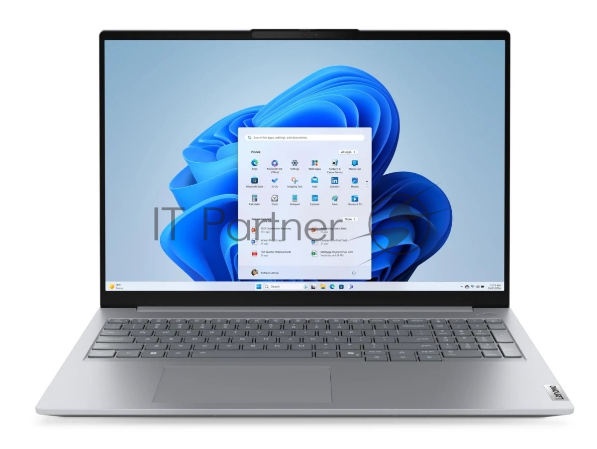 Ноутбук Lenovo ThinkBook 16 G8 IRL (21SH002RGP_16Win11P) Intel Core 5 210H 2200MHz/16"/1920x1200/16GB/512GB SSD/Intel Graphics/Wi-Fi/Bluetooth/Windows 11 Pro Grey