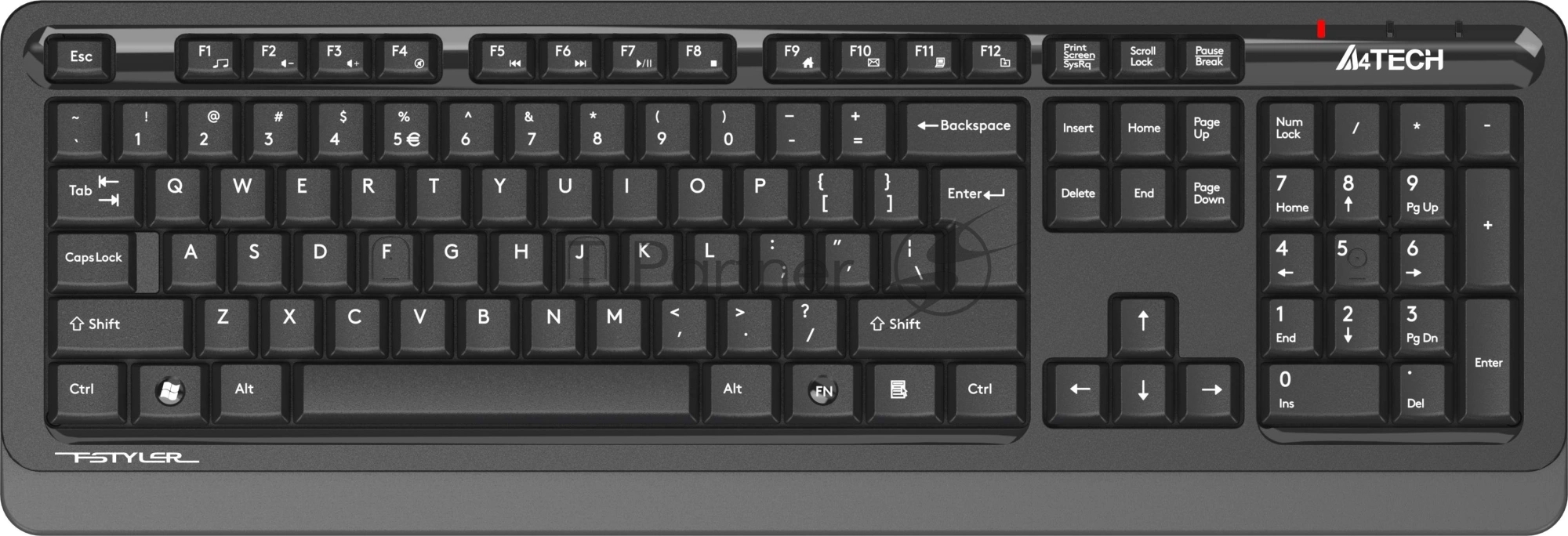 Клавиатура A4Tech FGK10 серый USB беспроводная Multimedia