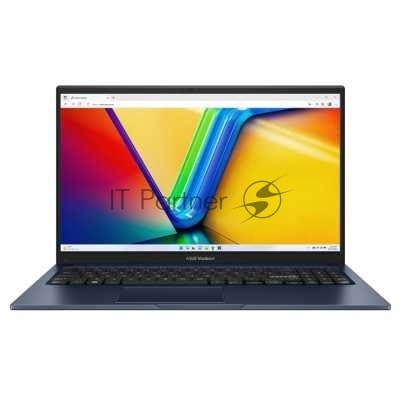 Ноутбук Asus Vivobook 15 X1504MA-BQ601 Core 3 304 8Gb SSD256Gb Intel Graphics 15.6" IPS FHD (1920x1080) без ОС blue WiFi BT Cam (90NB17I1-M01140)