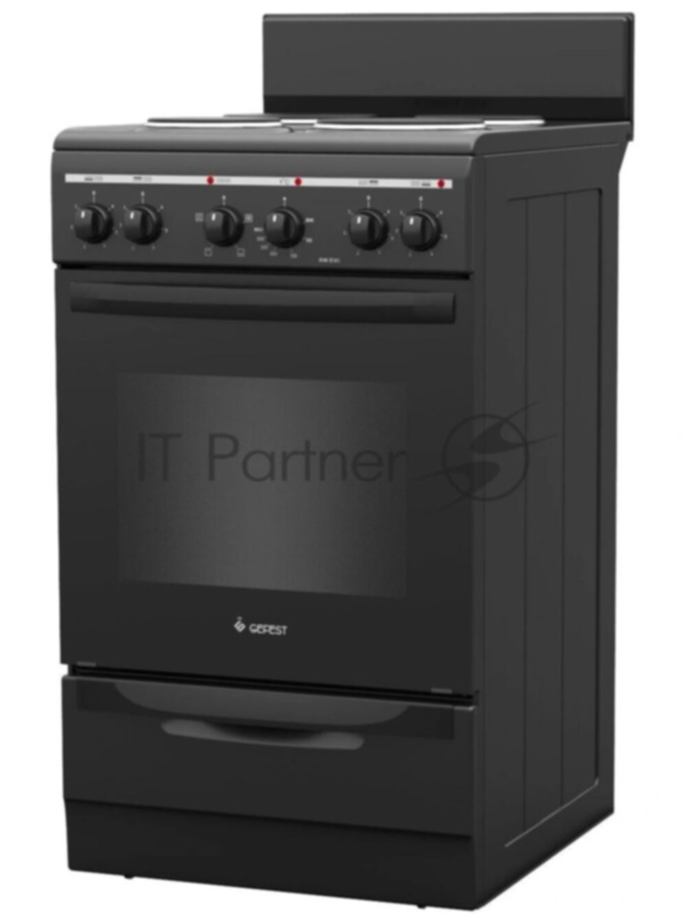 Плита электрическая Gefest ЭП Н Д 5140 E1A1 черный, конфорок 4 шт, духовка 55 л, 50 см x 85 см x 58.5 см