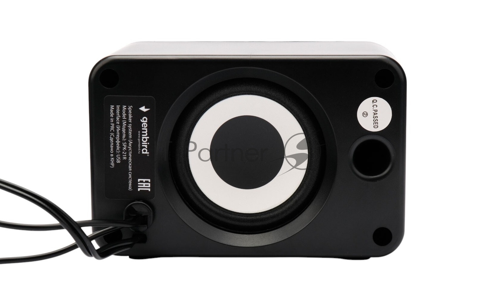 Акустическая система 2.1 Gembird SPK-21R, 11Вт, пластик, рег.громкости, RGB подсветка, черный