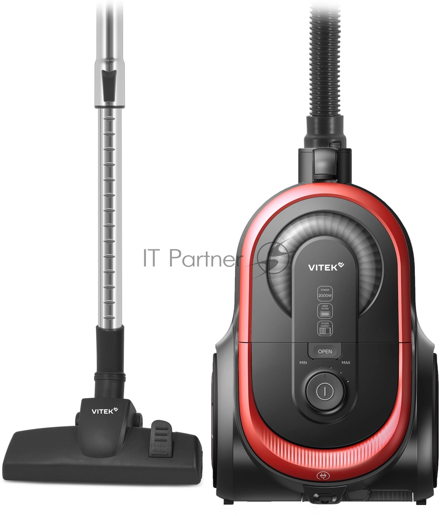 Пылесос Vitek VT-CV1880 2000Вт черный/красный