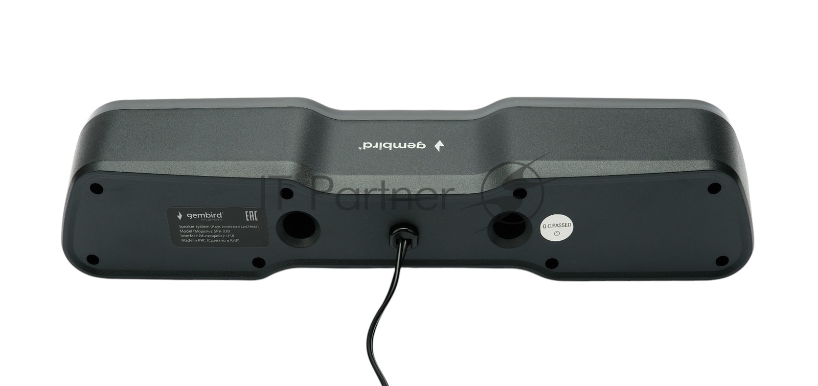 Саундбар 2.0 Gembird SPK-320, 6Вт, пластик, рег.громкости, RGB подсветка, черный