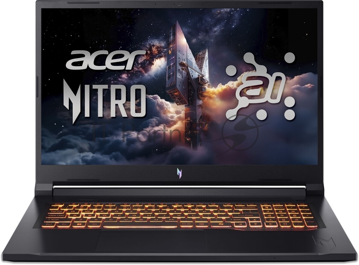Ноутбук ACER Nitro V17 AI ANV17-41-R1G5/17.3"/IPS/AMD Ryzen 7 260/16384Mb/1024Gb SSD/NVIDIA GeForce RTX 5060 8192Mb/NoOS/черный/2.7kg