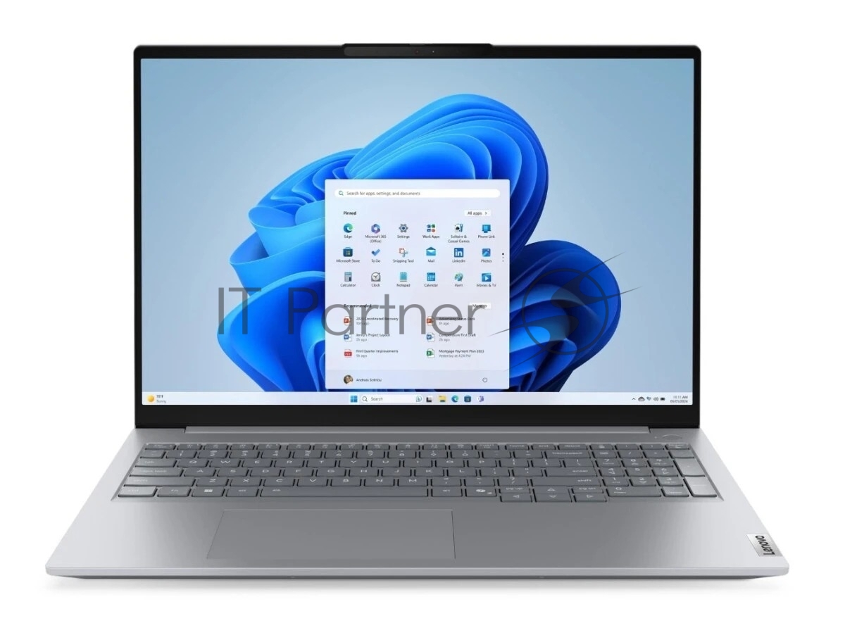 Ноутбук Lenovo ThinkBook 16 G8 IAL/16"/IPS/Intel Core Ultra 7 255H/16Gb/512Gb SSD/Intel Arc/Windows 11 Pro/серый/1.7kg