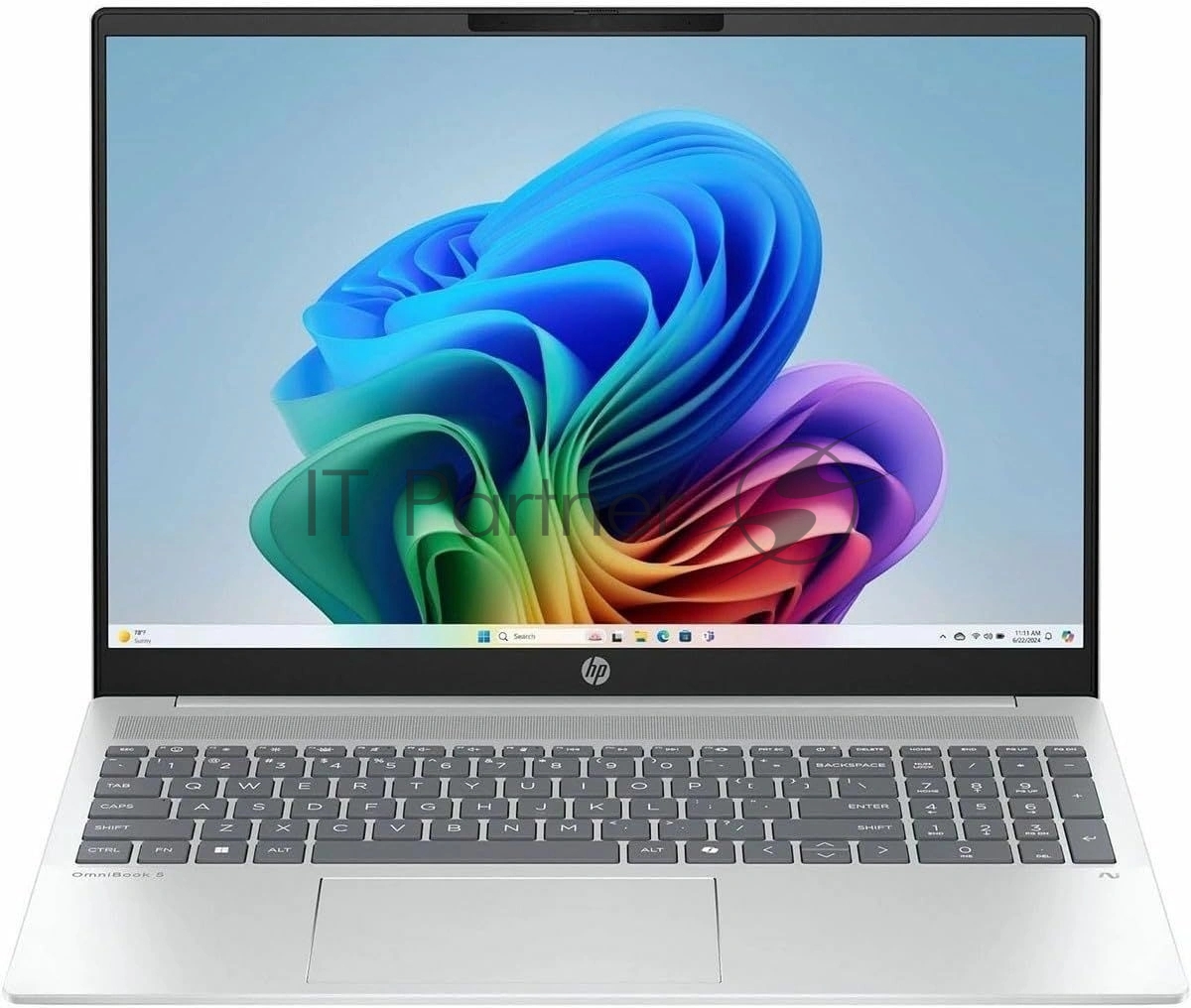 Ноутбук HP OmniBook 5 16-ag1070wm Ryzen AI 7 350 16Gb SSD512Gb AMD Radeon 860M 16" IPS Touch WUXGA (1920x1200) Windows 11 Home silver WiFi BT Cam (B5PB3UA)