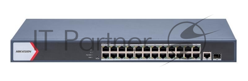 Коммутатор Hikvision DS-3E1526P-EI/M, 24×1 Гбит/с PoE + 1×1 Гбит/с Uplink + 1×1 Гбит/с SFP, управляемый