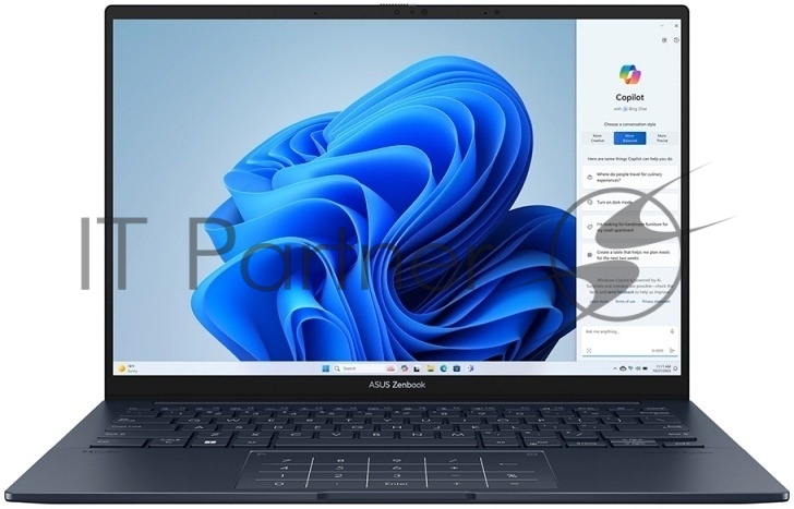 Ноутбук ASUS Zenbook 14 OLED UX3405 (90NB14W1-M01Z70_Win11P) Intel Core Ultra 7 255H 4400MHz/14"/2880x1800/16GB/1024GB SSD/Intel Arc Graphics/Wi-Fi/Bluetooth/Windows 11 Pro Blue