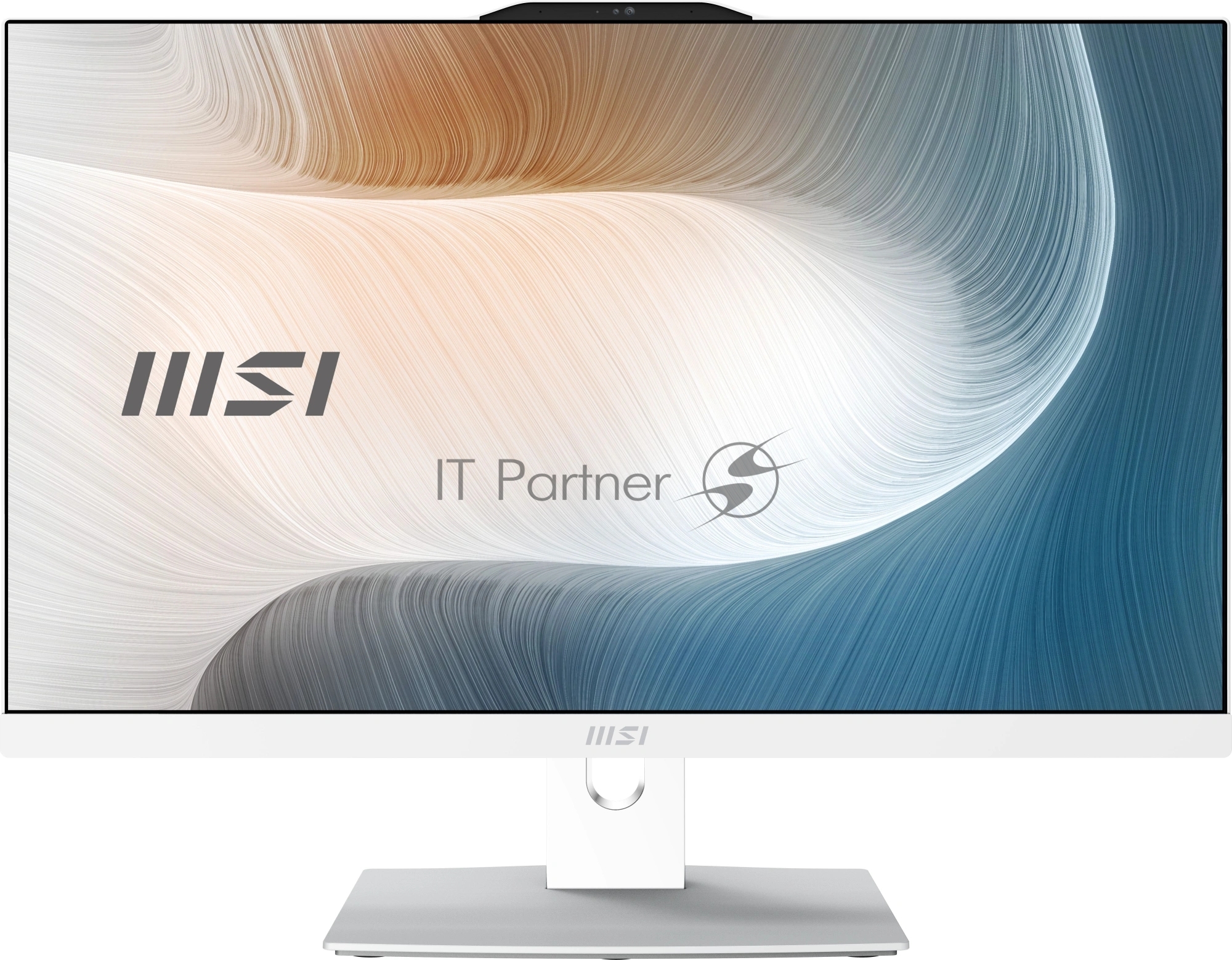 Моноблок MSI Modern AM242TP 1M-2415XRU 23.8" Full HD Touch Core 5 120U (1.4) 16Gb SSD512Gb Graphics без ОС GbitEth WiFi BT 120W клавиатура мышь Cam белый 1920x1080