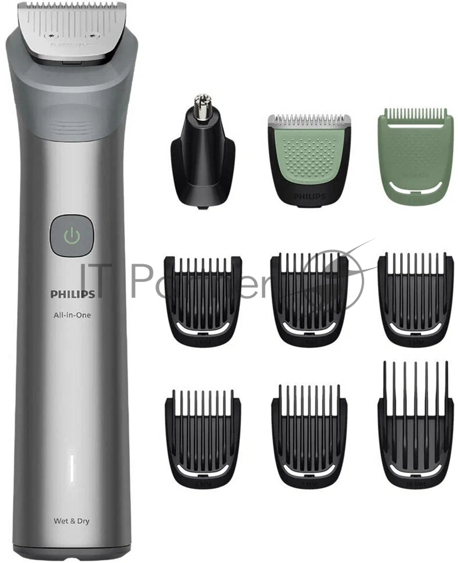 Триммер Philips Series 5000 MG5922/15 серый (насадок в компл:8шт)