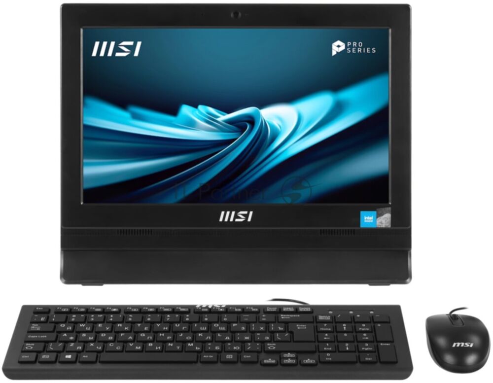 Моноблок MSI Pro AP162T ADL-077RU 15.6" Full HD Touch N100 (0.8) 8Gb SSD128Gb UHDG CR Windows 11 Pro 2xGbitEth WiFi BT 65W клавиатура мышь Cam черный 1920x1080