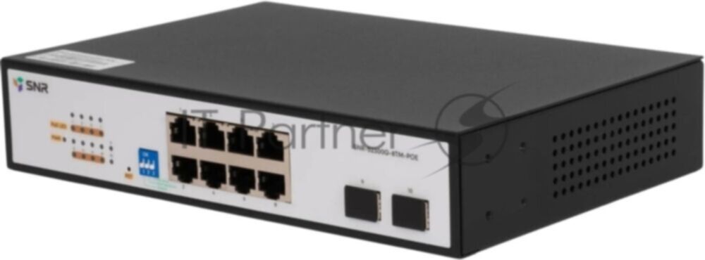 Коммутатор SNR SNR-S2300G-8TM, 8×1 Гбит/с + 2×2.5 Гбит/с SFP, настраиваемый
