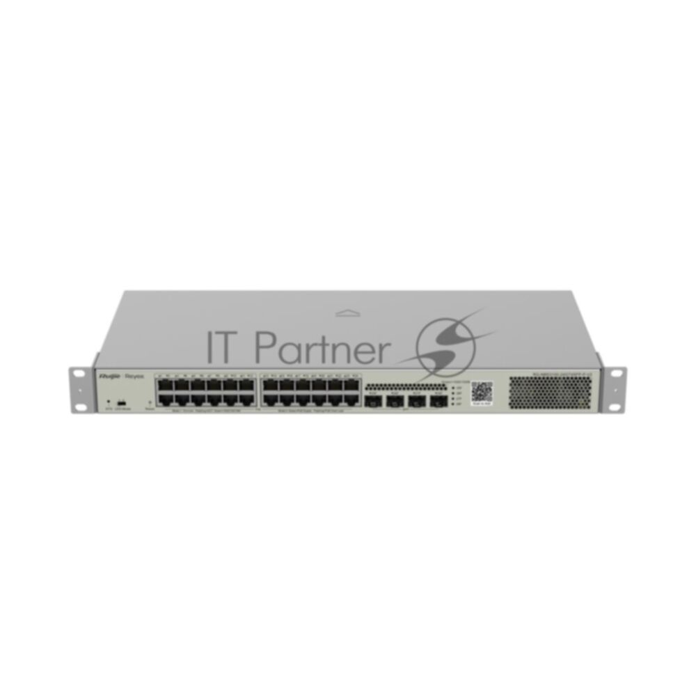 Коммутатор Ruijie Reyee RG-NBS3100-24GT4SFP-P-V2, 24×1 Гбит/с PoE + 4×1 Гбит/с SFP Uplink, управляемый