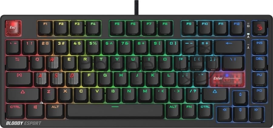 Клавиатура A4Tech Bloody MS76 проводная, USB Type-A, черный