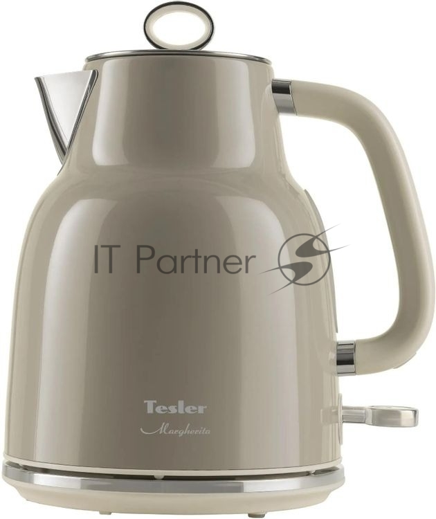 Чайник электрический Tesler KT-1760 серый, 1.7 л, 2200 Вт, скрытый нагревательный элемент