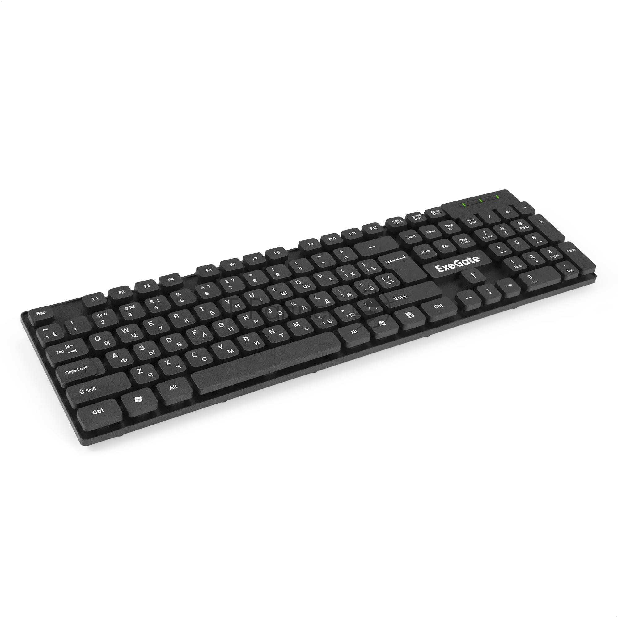 Клавиатура ExeGate Neo K120 (USB, полноразмерная, влагозащищенная, 104кл., Enter большой, длина кабеля 1,5м, черная, RTL)