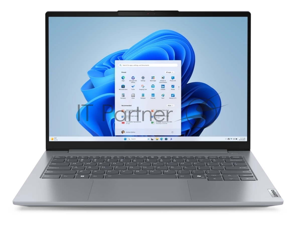 Ноутбук Lenovo ThinkBook 14 G7 ARP/14.0"/IPS/AMD Ryzen 5 7535HS/16GB/512GB SSD/AMD Radeon 660M/No OS/серый/1.38kg