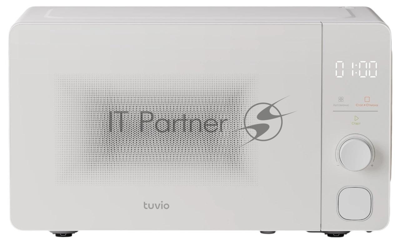 Микроволновая печь Tuvio MW05WB 20 л с функцией разморозки, регулировкой мощности и автоменю, белая