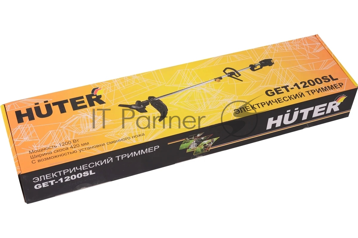 Триммер электрический Huter GET-1200SL, от сети, 1200 Вт