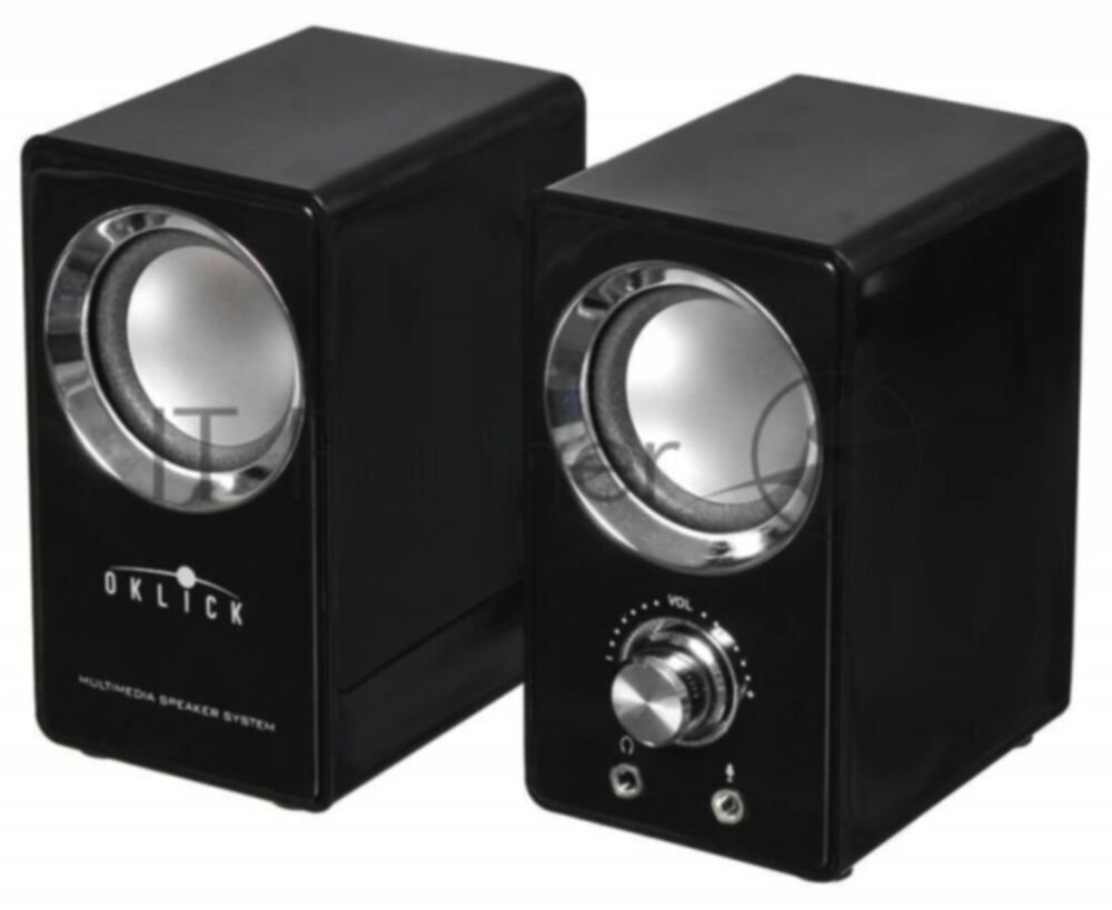 Акустическая система Oklick OK-116 2.0 черный 6Вт