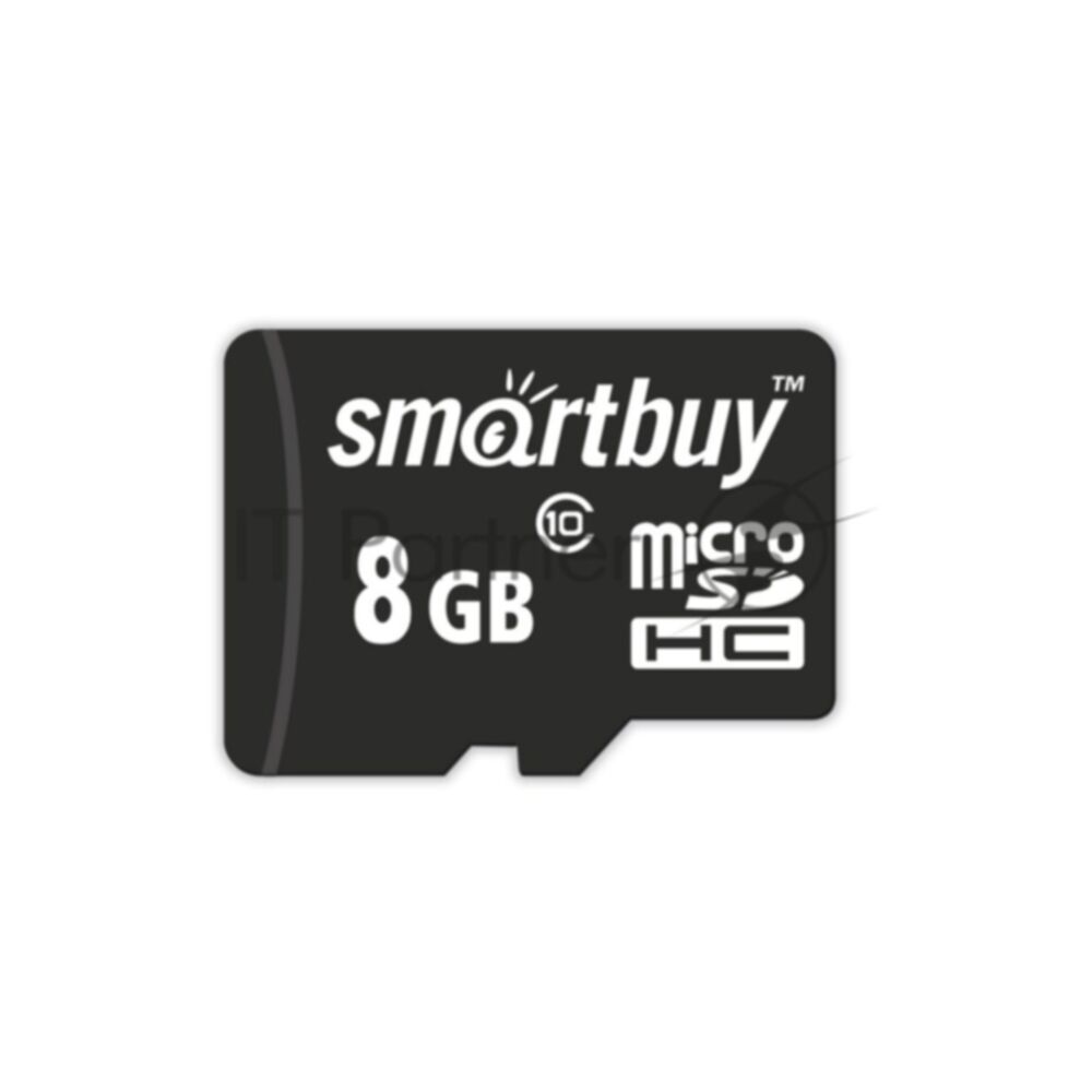 Флеш карта microSD 8Gb, Smartbuy microSDHC Class 10 (SD адаптер)
