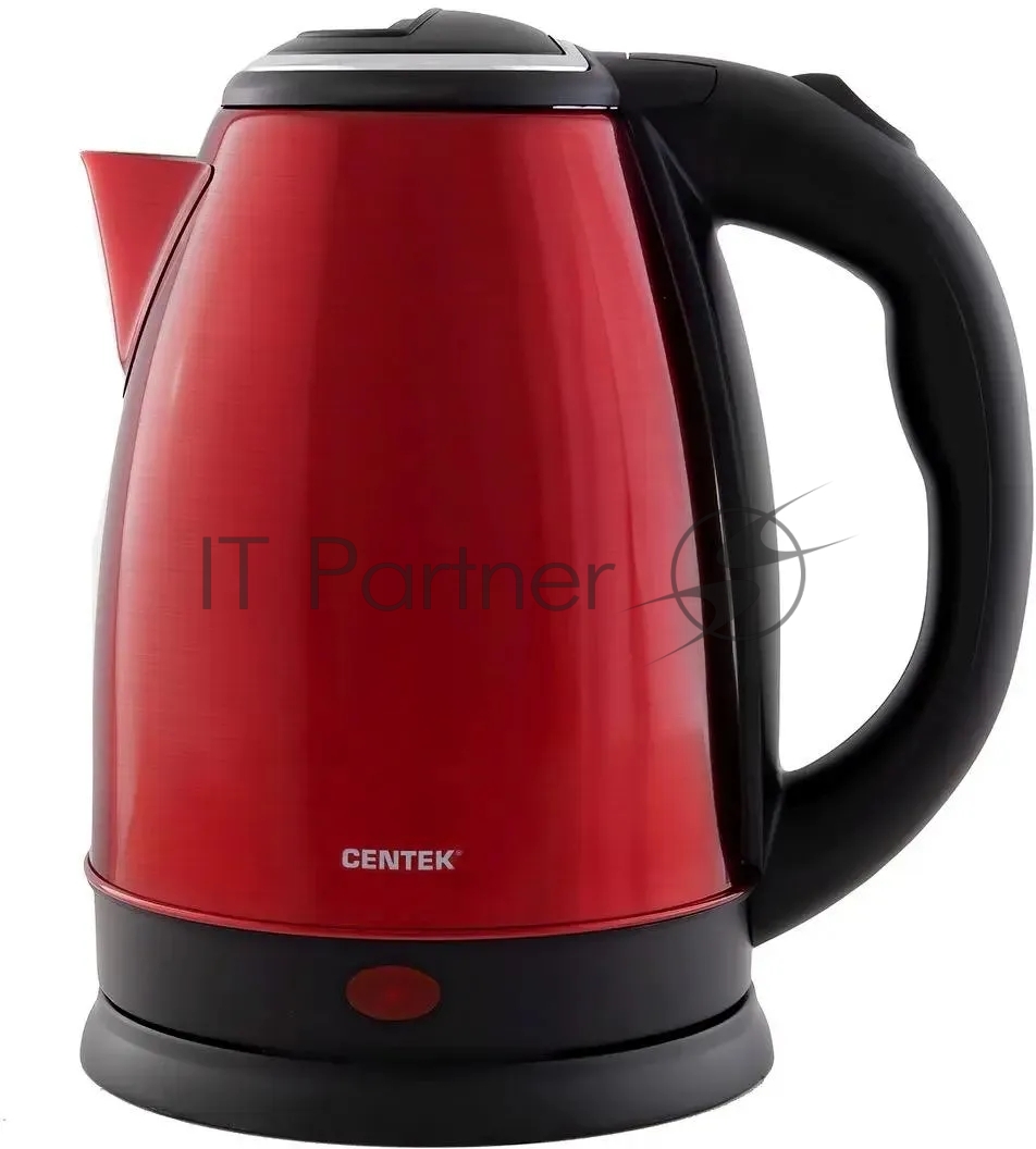 Чайник электрический Centek CT-1068 красный, 2 л, 2000 Вт, скрытый нагревательный элемент
