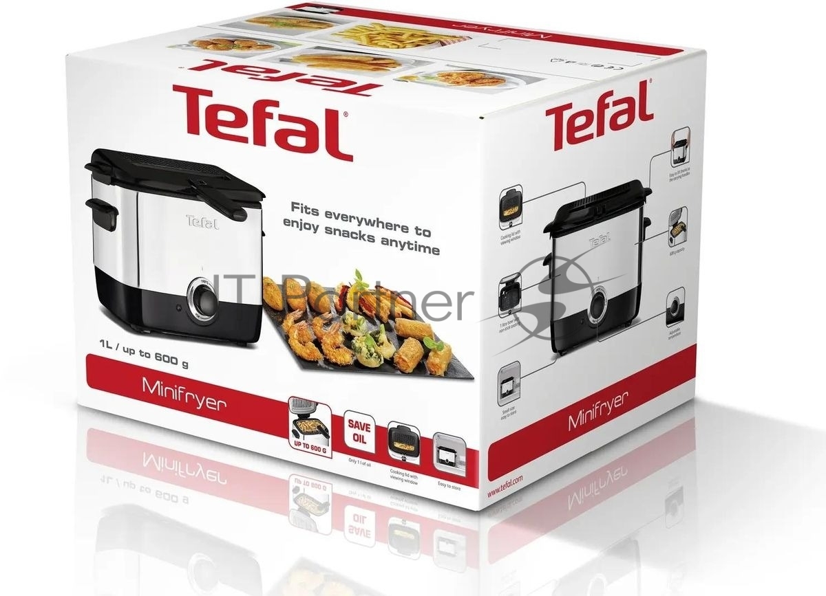 Фритюрница Tefal FF220015 1000Вт серебристый/черный