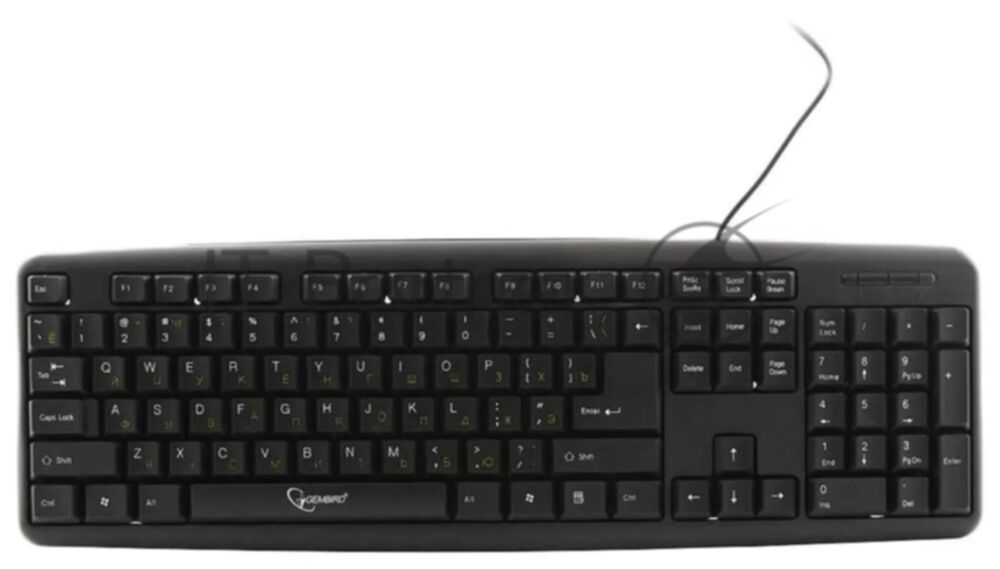 Клавиатура проводная Gembird KB-8320U-BL, USB, черный
