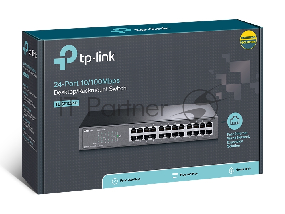 Коммутатор TP-Link TL-SF1024D, 24×100 Мбит/с, неуправляемый