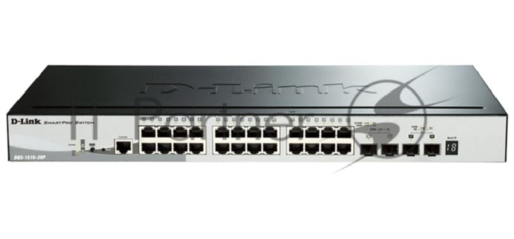 Коммутатор D-Link DGS-1510-28P/A1A, 24×1 Гбит/с + 2×1 Гбит/с SFP + 2×10 Гбит/с SFP+, управляемый
