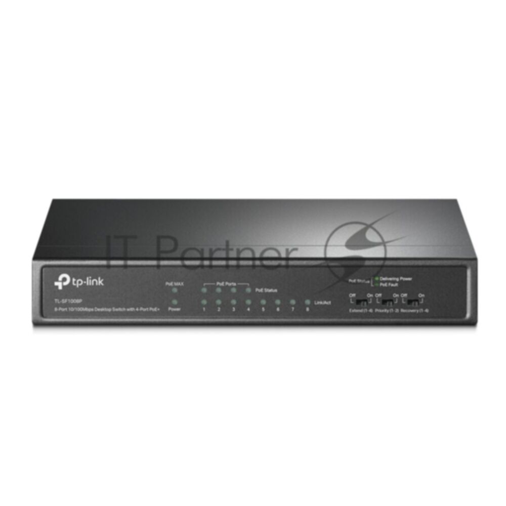 Коммутатор TP-Link TL-SF1008P, 4×100 Мбит/с PoE+ + 4×100 Мбит/с Uplink, неуправляемый