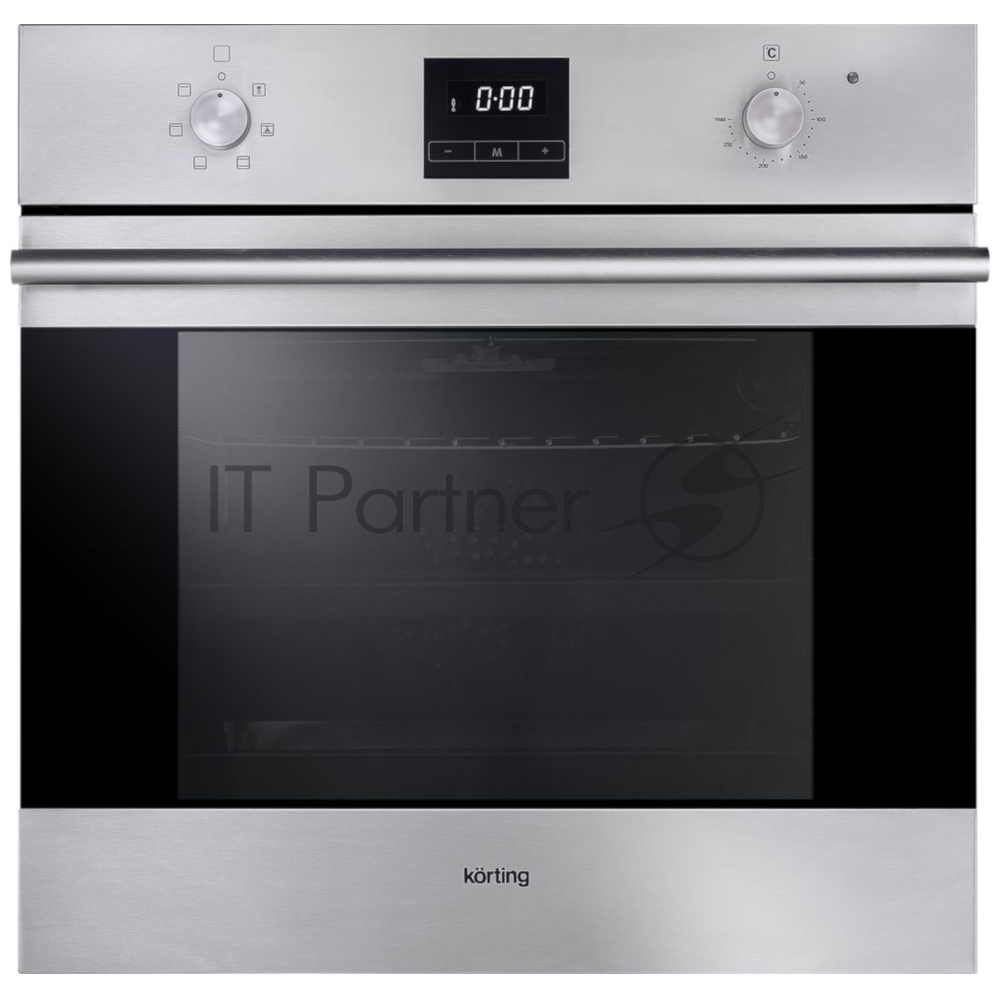 Встраиваемая электрическая духовка Korting OKB 560 CFX / 59.8 х 59.5 x 56 см, 6 режимов нагрева, гриль, дисплей, таймер, нержавеющая сталь