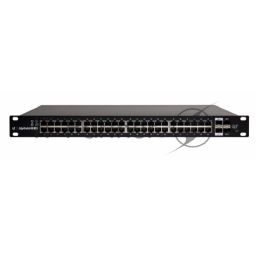 Коммутатор Ubiquiti EdgeSwitch 48 500W (ES-48-500W(EU)), 48×1 Гбит/с PoE + 2×1 Гбит/с SFP + 2×10 Гбит/с SFP+, управляемый