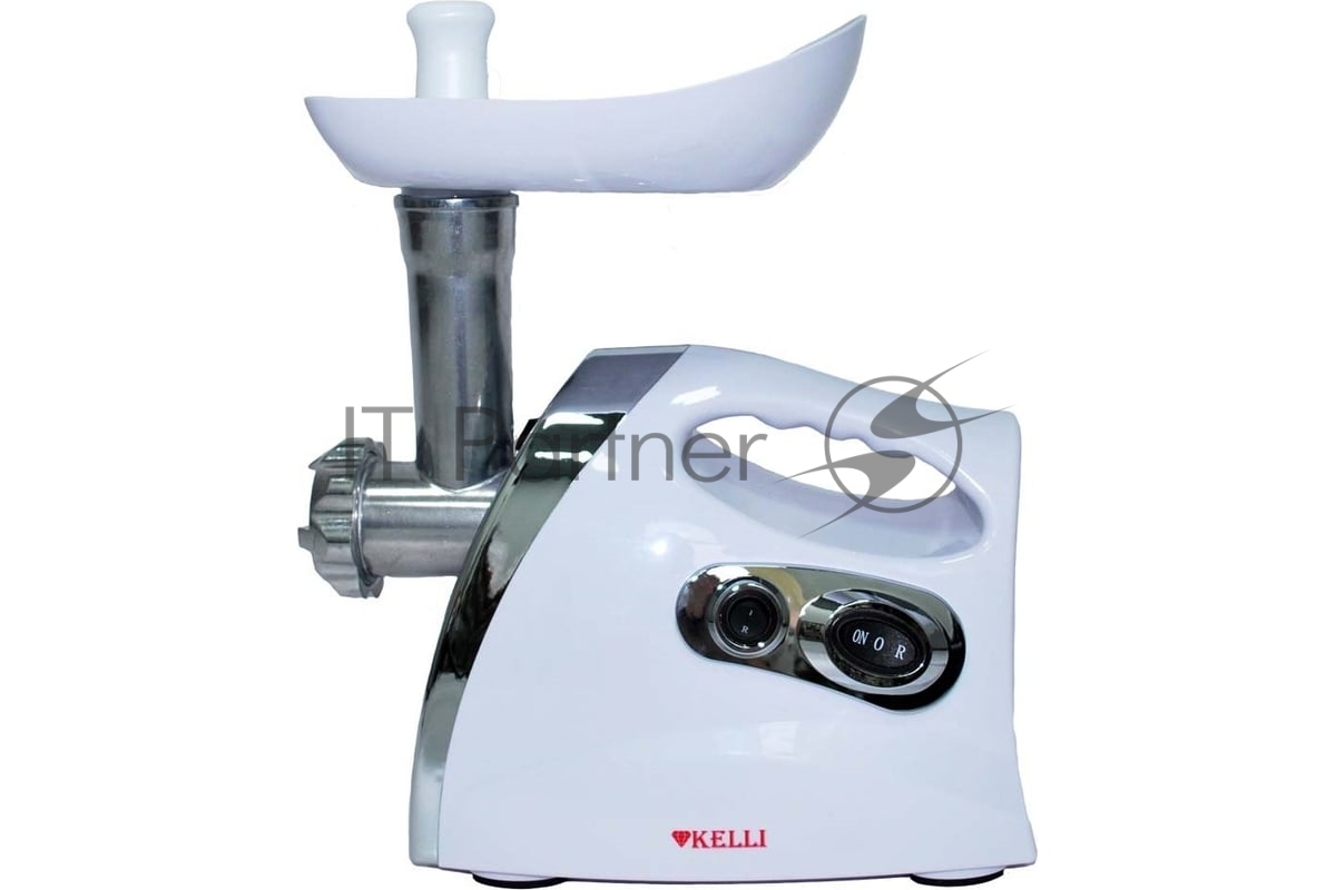 Мясорубка электрическая Kelli KL-5004 белый, 2600 Вт, 2 кг/мин, реверс, защита от перегрузки, насадки - 5