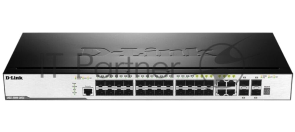 Коммутатор D-Link DGS-3000-28SC, 24×1 Гбит/с + 4×1 Гбит/с Combo, управляемый
