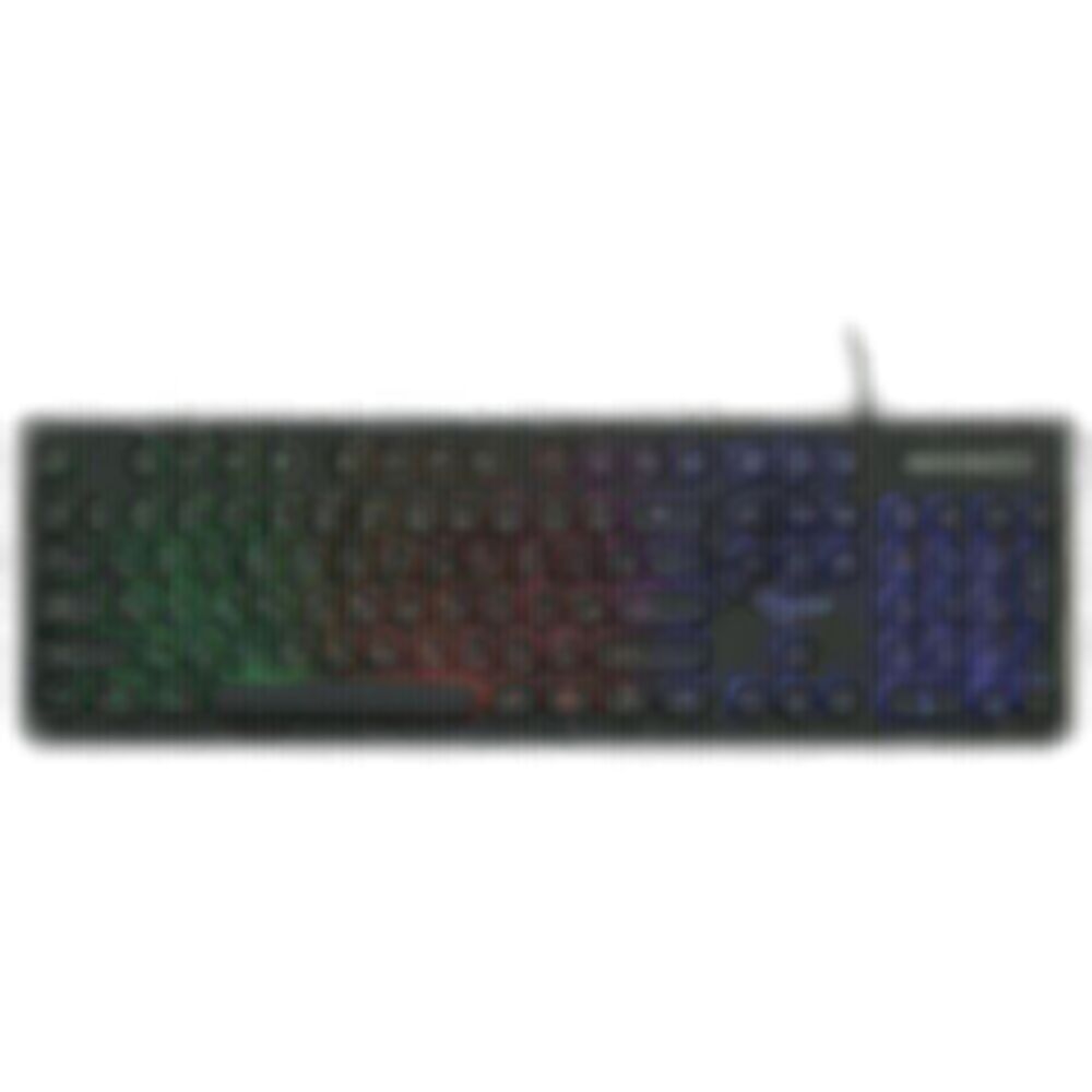 Клавиатура с подсветкой Gembird KB-240L, USB, черный, 104 клавиши, подсветка Rainbow, круглые клавиши, кабель 1.5м