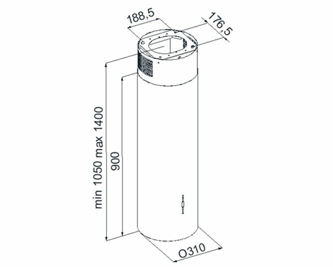 Вытяжка цилиндрическая для кухни размеры